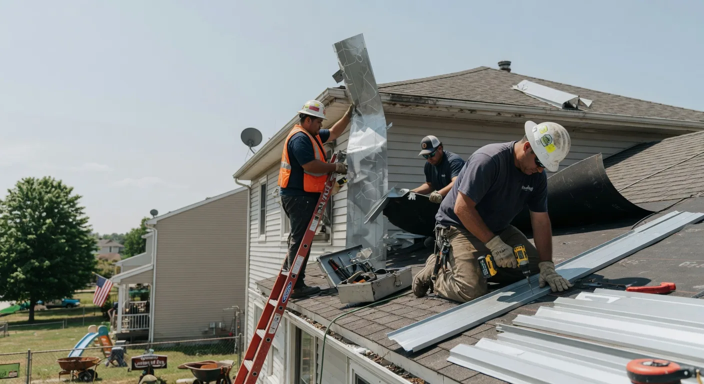 Storm Damage Metal Roof Repair in Hillsboro, WI